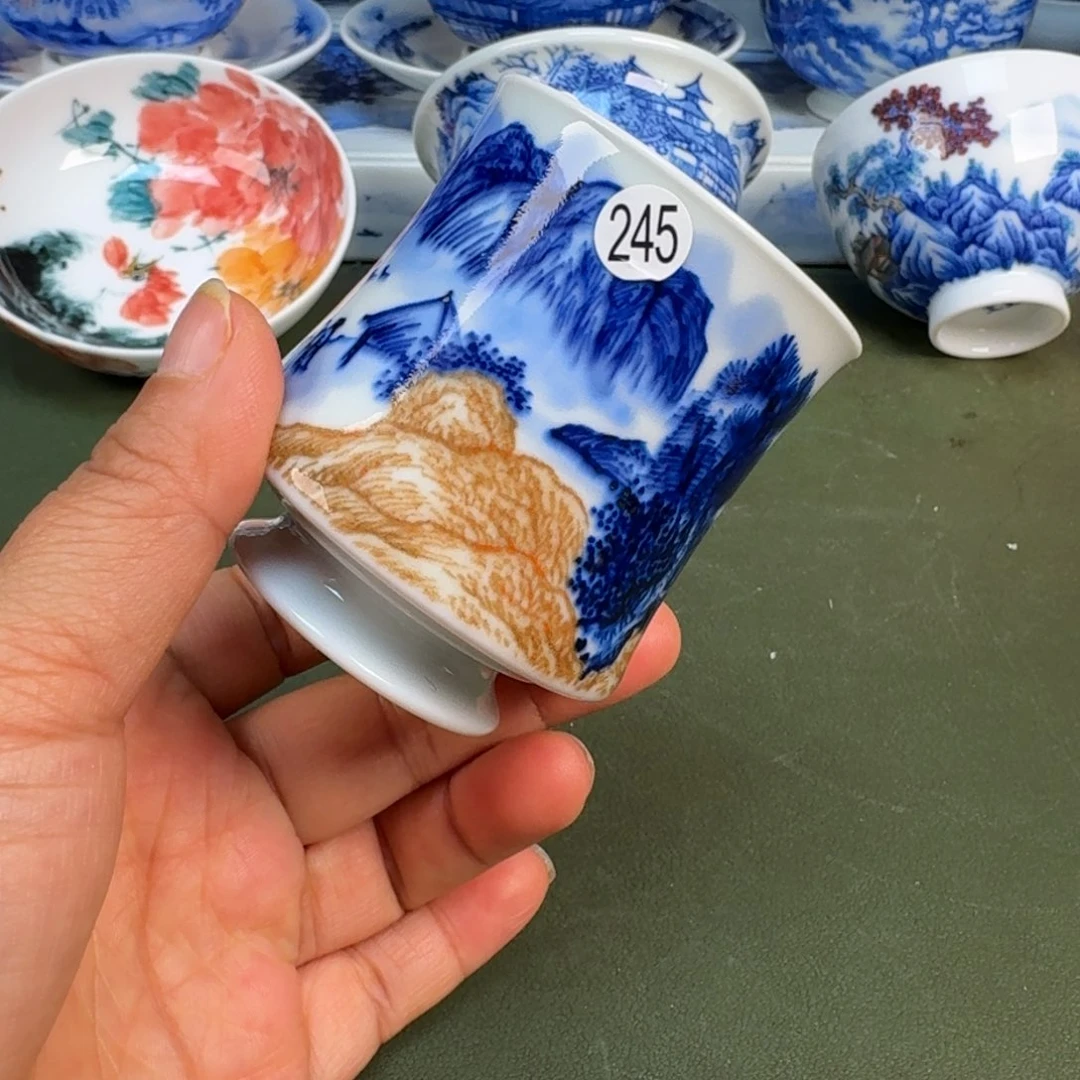 陶景德镇纯手绘茶具圆圆245