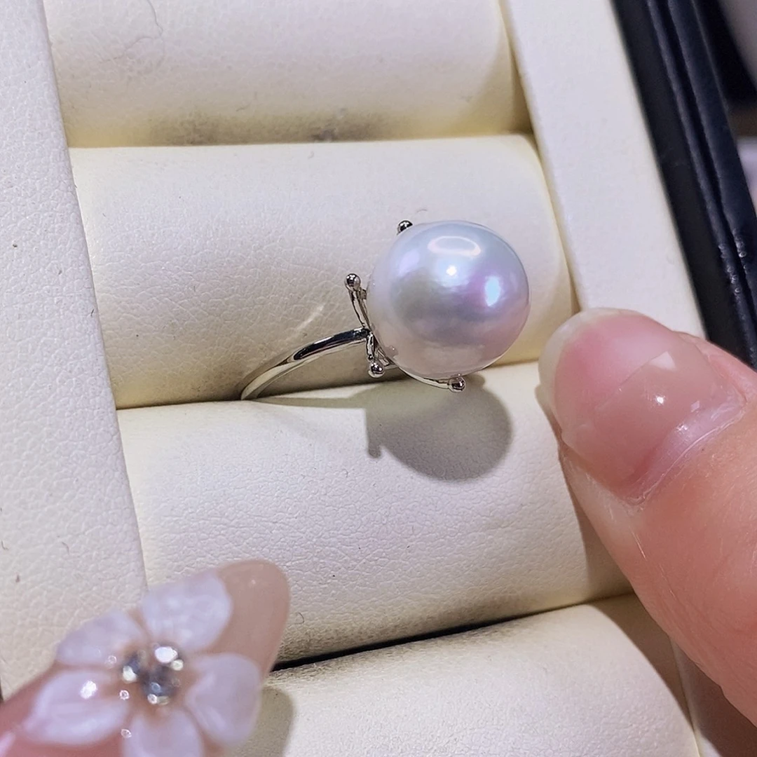 淡水珍珠戒指合金