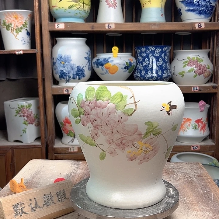 陶鱼尾紫藤 新款新款陶瓷陶瓷