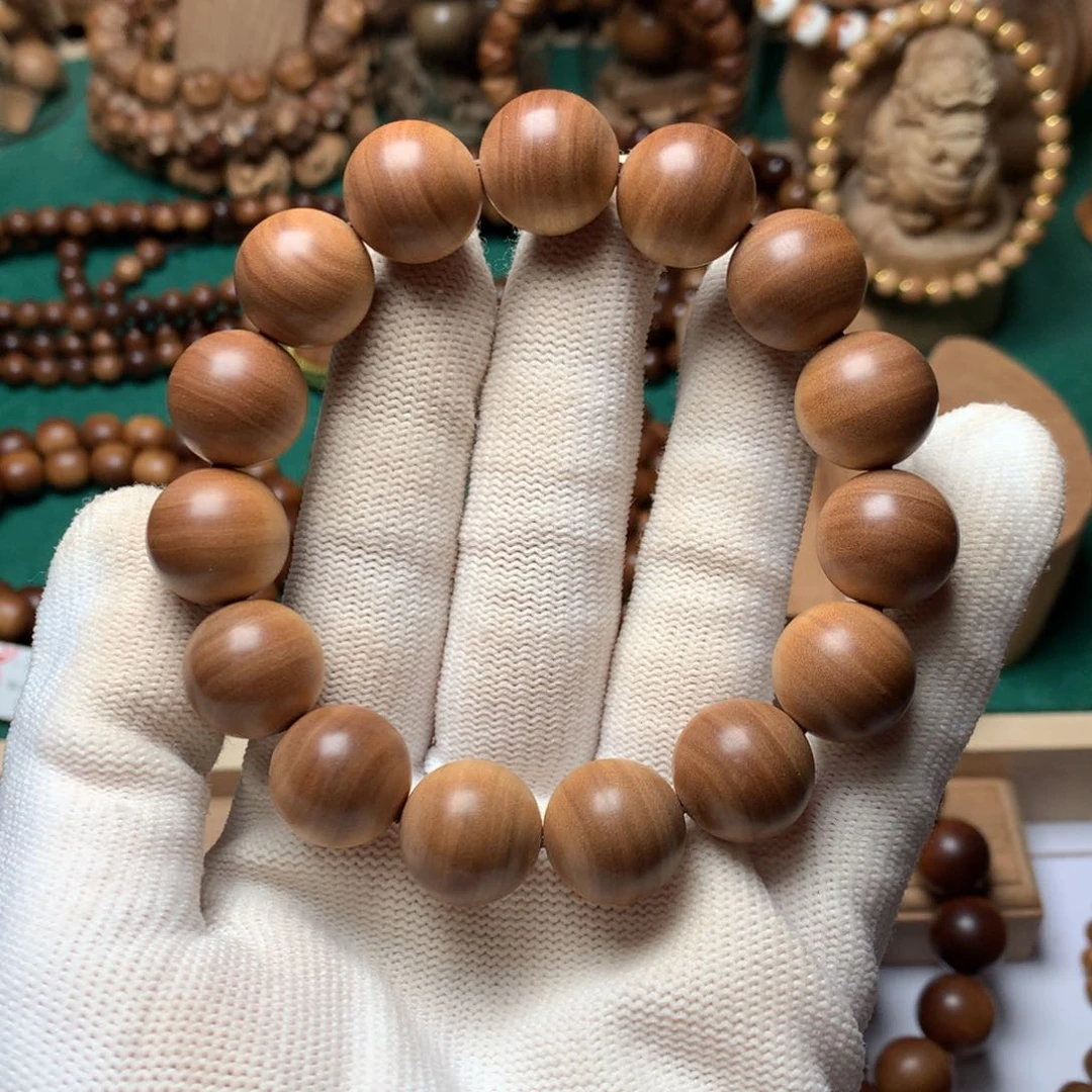 檀香木手串/手链用****7老山檀香1.5虎皮黑肉