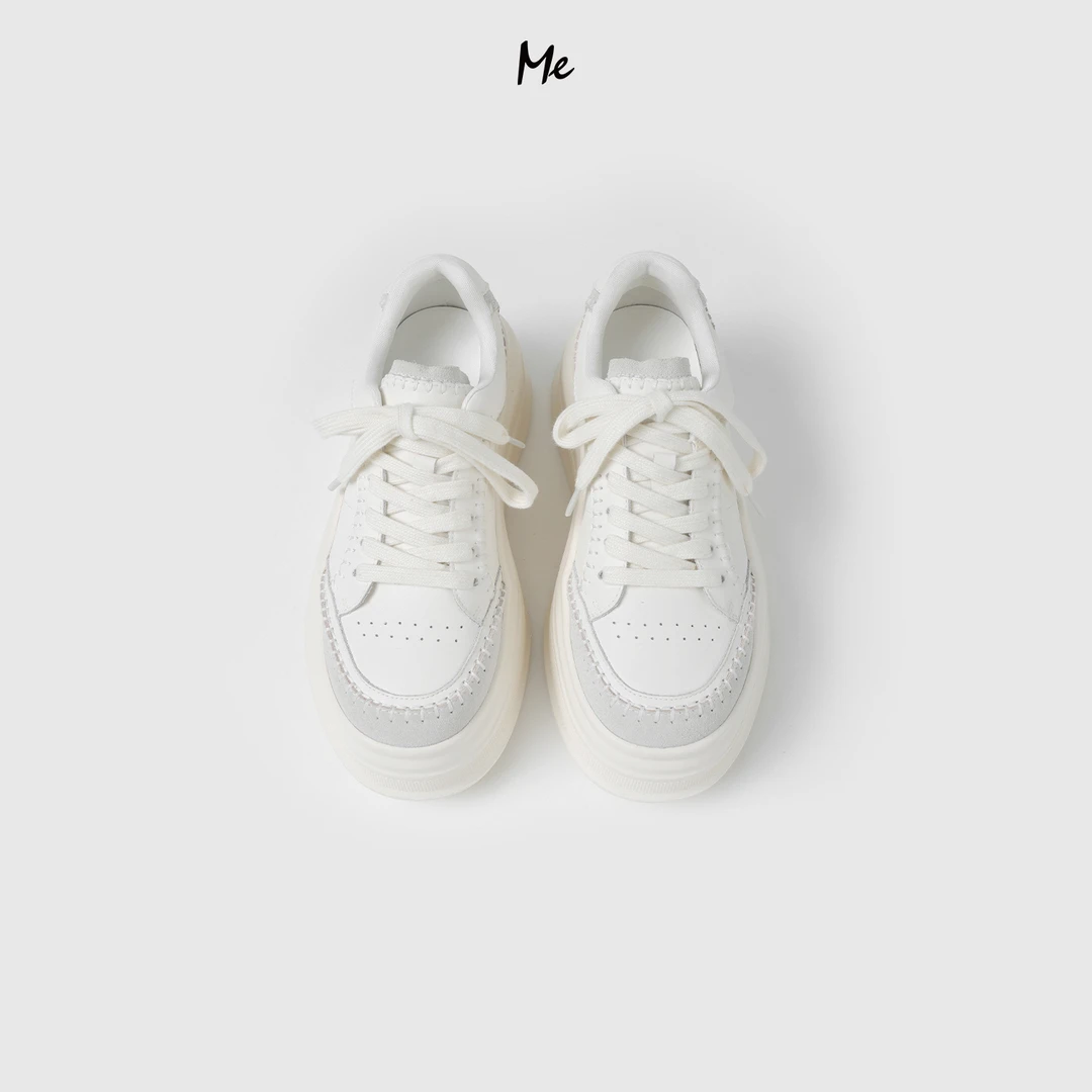 ME【真皮网球风厚底运动鞋】重磅胎牛皮女士百搭时尚鞋子MESA2081