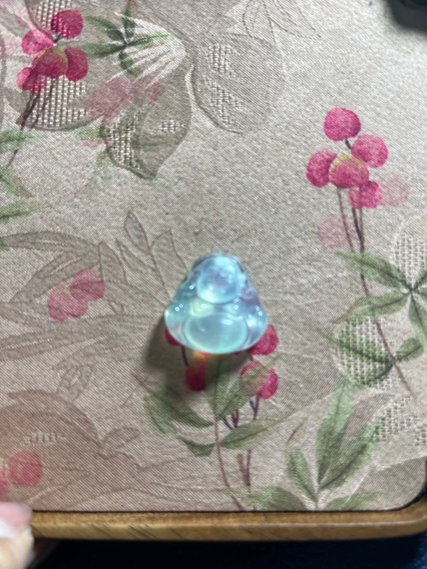 岫玉雕刻小佛公吊坠