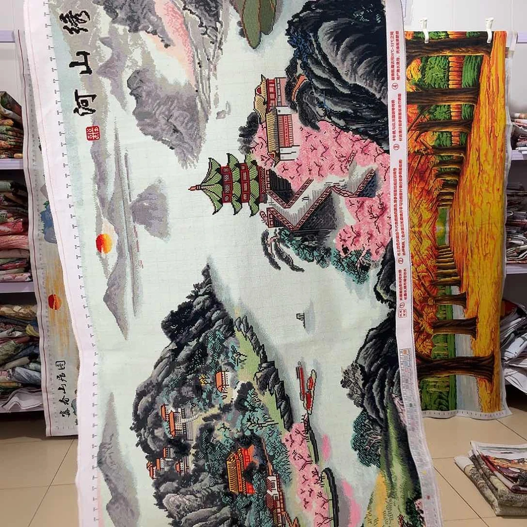 棉末****单十字绣成品出售