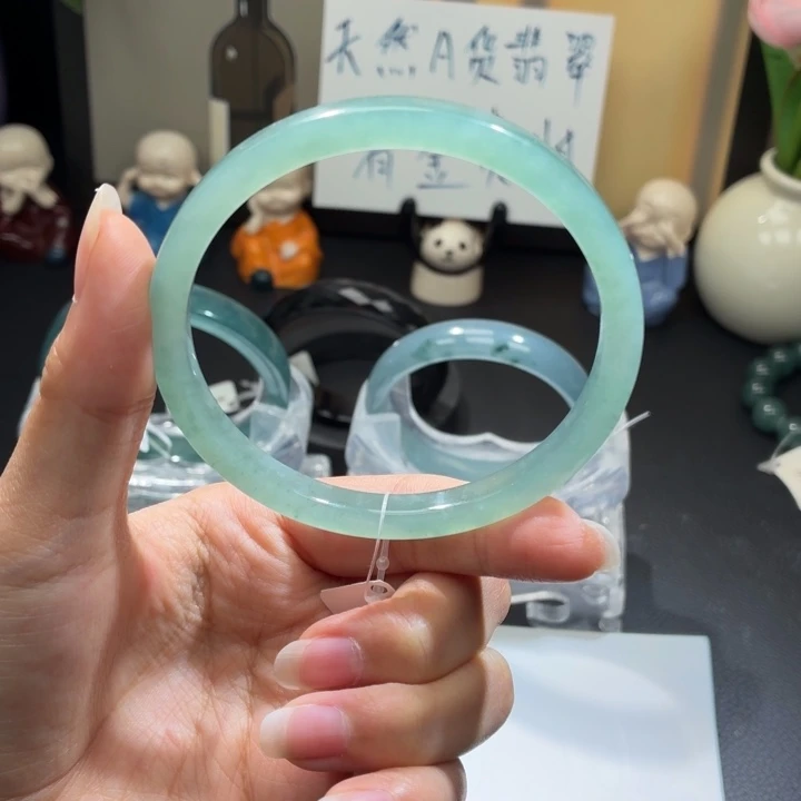 翡翠未镶嵌手镯冰晴方条