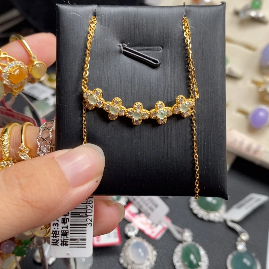 翡翠戒指银S925镶嵌