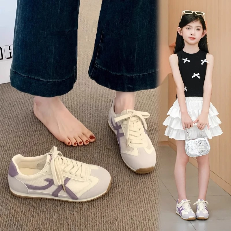 女童鞋子2025新款秋冬爆款德训鞋软底儿童运动鞋网面透气休闲板鞋