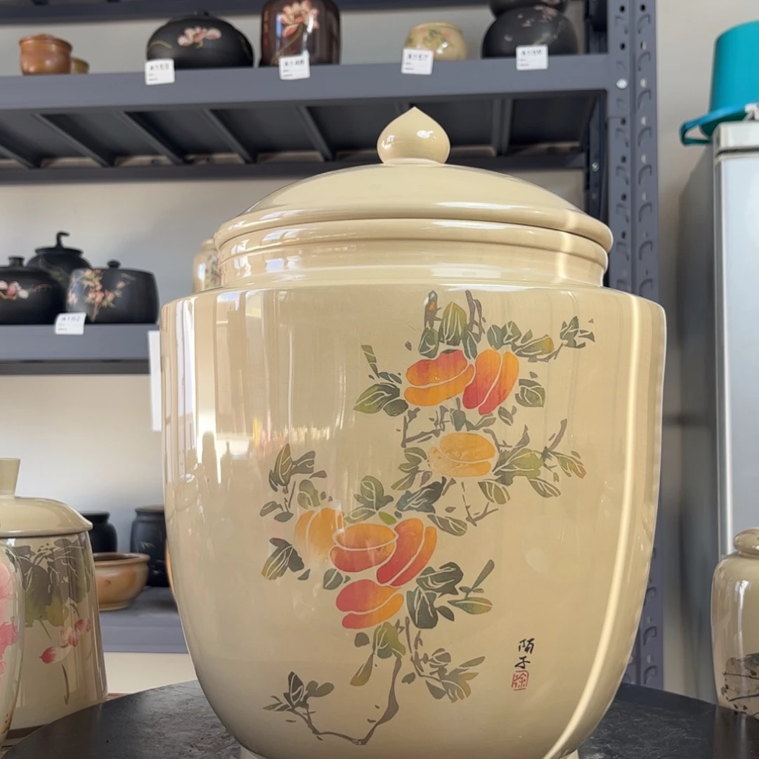 白泥水亮光存茶罐11饼