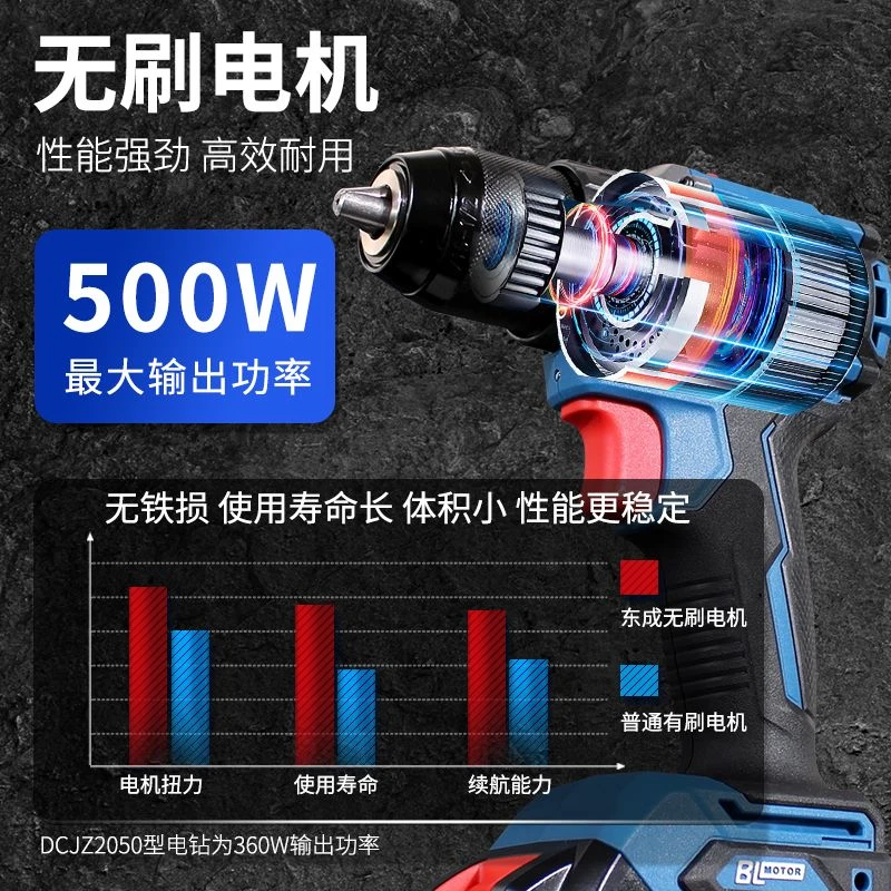 东成无刷锂电钻充电式大功率20V手电转强扭力DCJZ2060A东城起子机