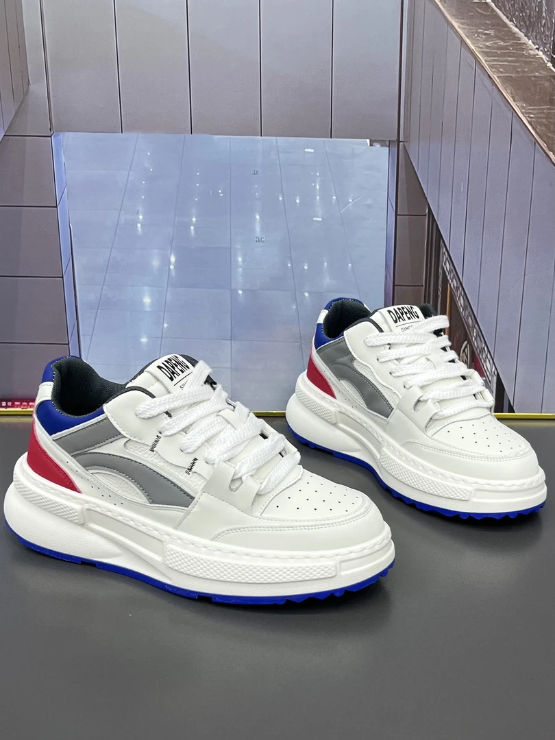 男鞋秋季新款潮牌运动休闲鞋时尚厚底百搭小白鞋增高舒适鞋子男款