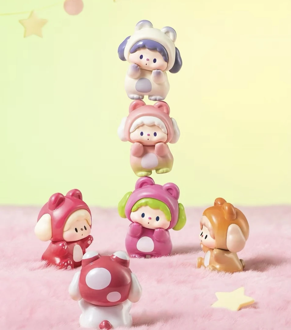 【代拆】噜噜狗小熊派对萌粒潮玩手办盲盒