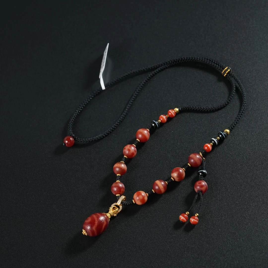 【老掌柜】二眼玛瑙项链 M011510