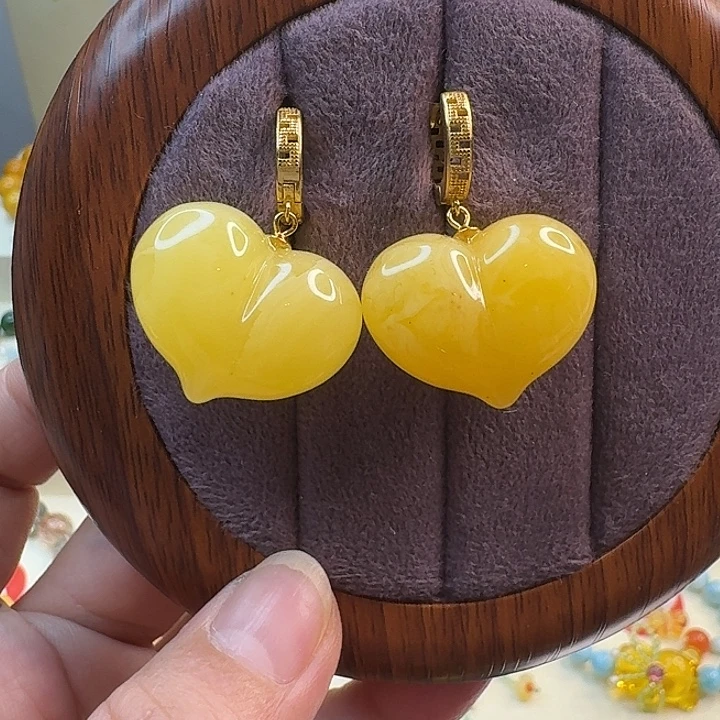 琥珀未镶嵌手链琥珀耳饰