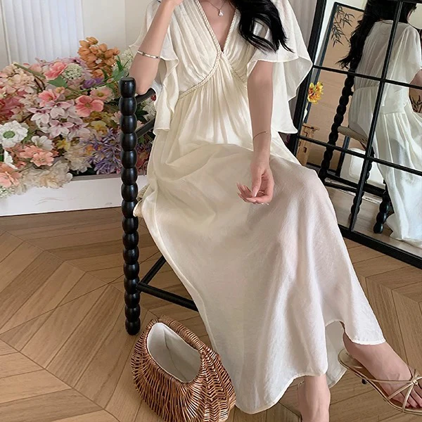 无印心匠B60233  夏氛围感连衣裙显瘦气质长裙轻奢时尚法式K160