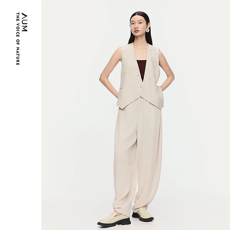 AUM噢姆云雾白色弯刀莱赛尔休闲裤M1FZ28565/M1FZ28575/M1FZ28455