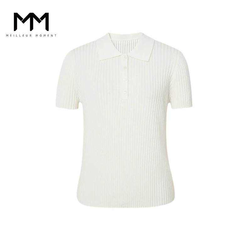 【预售】麦檬 miu系穿搭超好看短款polo针织短袖上衣多色5G7930081