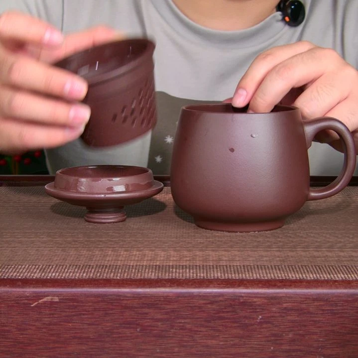 茶杯紫砂高货放漏