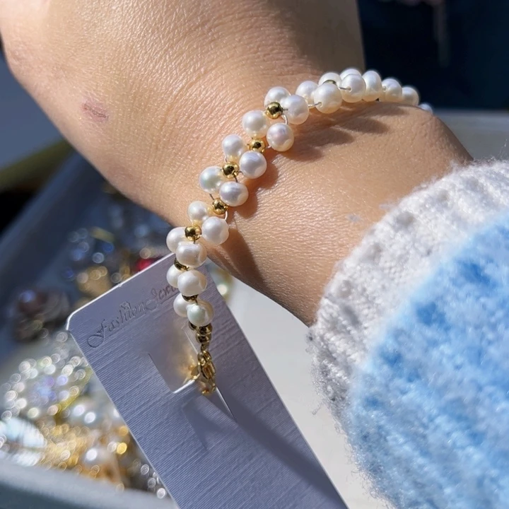 淡水珍珠吊坠银S925镶嵌