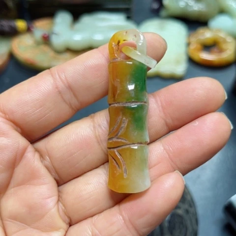 吊坠白玉菩提把件