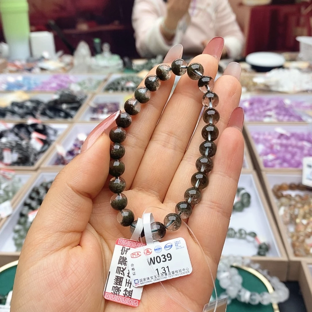 水晶手链未镶嵌W039聚宝盆8m