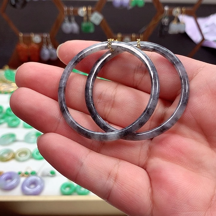 翡翠未镶嵌耳饰天然翡翠