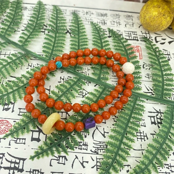 精品南红6mm双圈手串（多样性发货）