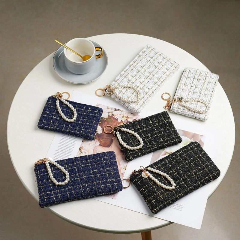 钱包女短款小香风拉链零钱袋卡包多功能长款精致证件钥匙包手拿包