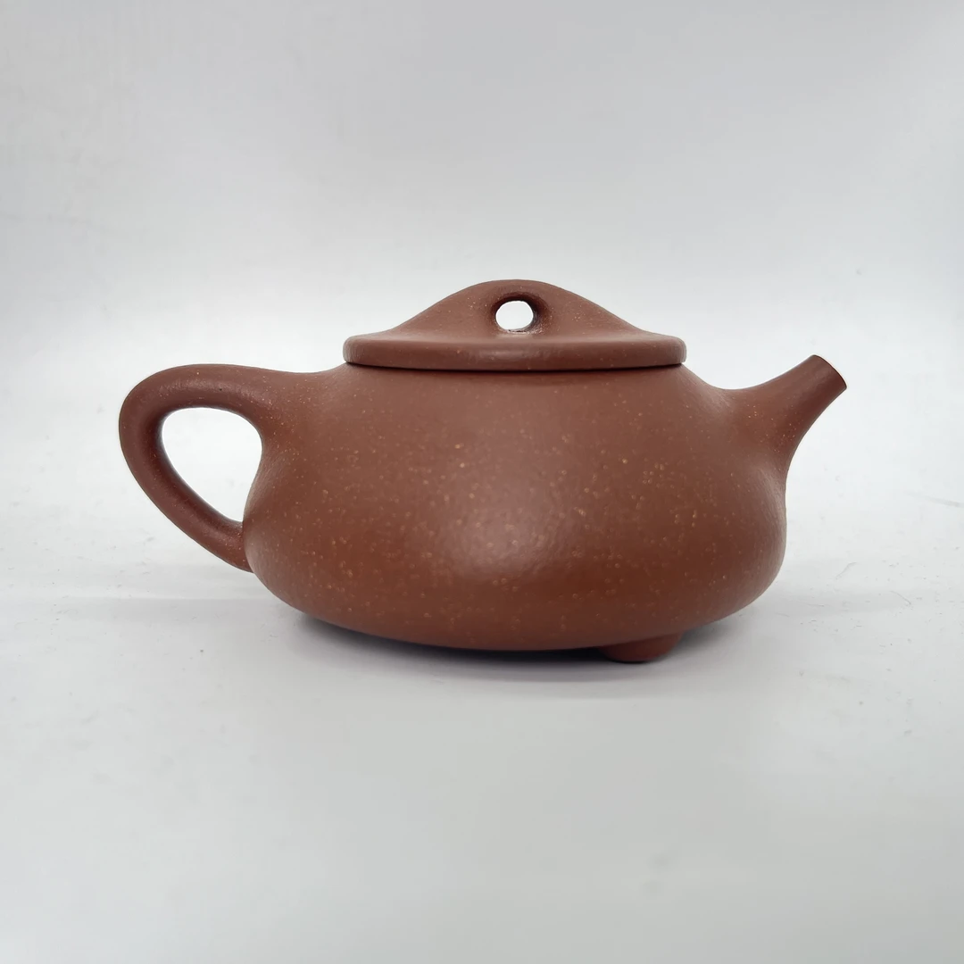 宜兴紫砂红降坡景舟石瓢180cc纯手工精美石瓢壶