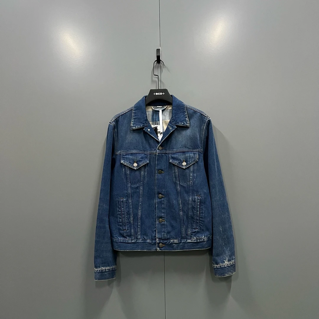 95新 GUCCI/古驰 jp912 精灵猫牛仔外套 48码 006785