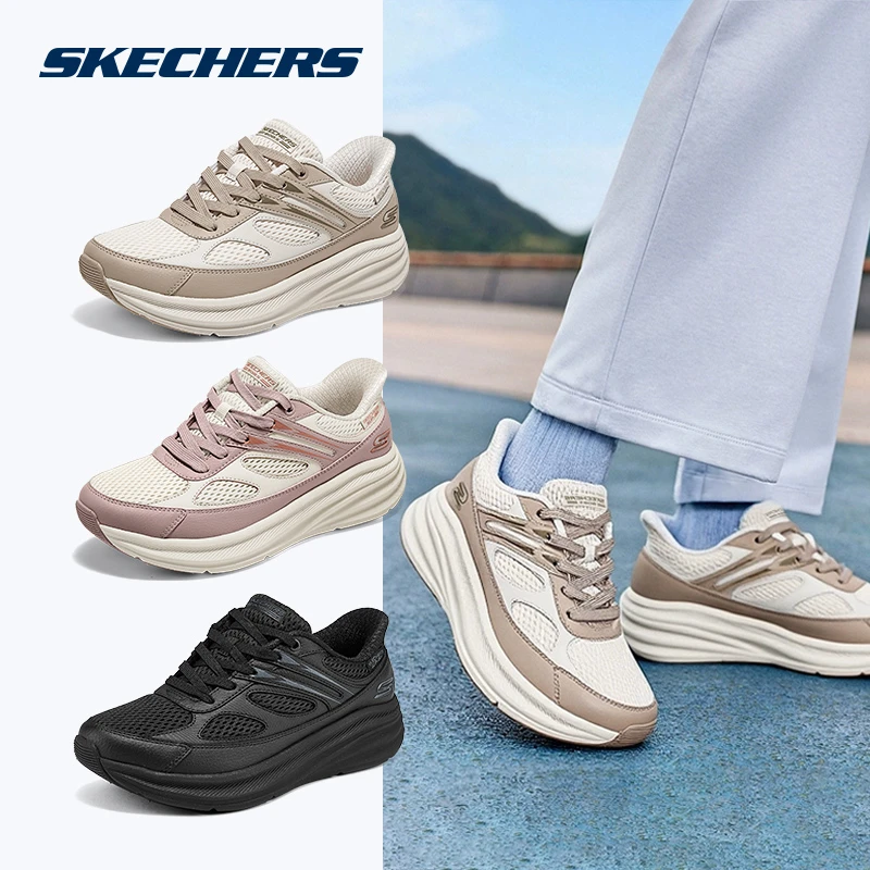 【云翼】斯凯奇女鞋透气网面闪穿跑步鞋百搭舒适防滑运动鞋117757