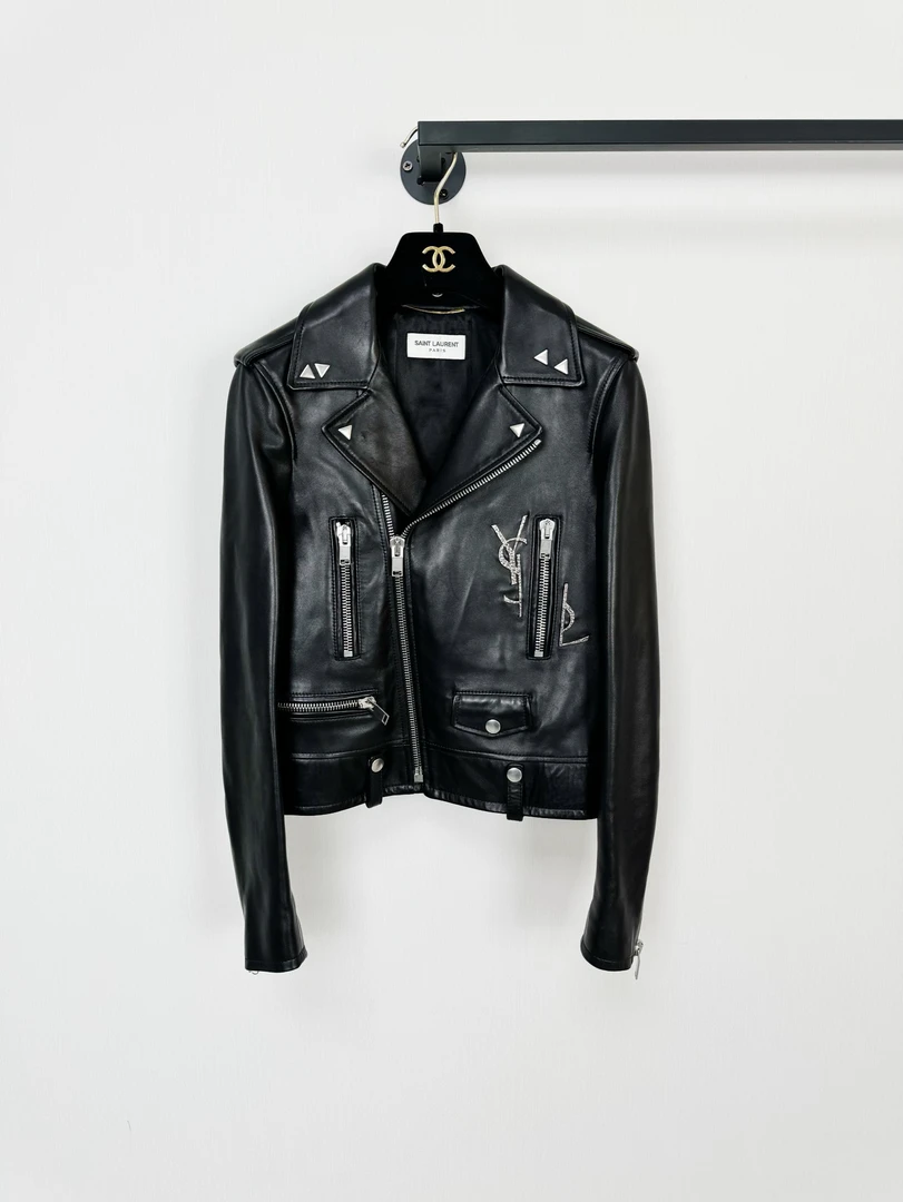 saint laurent 机车皮衣外套/34码/99新