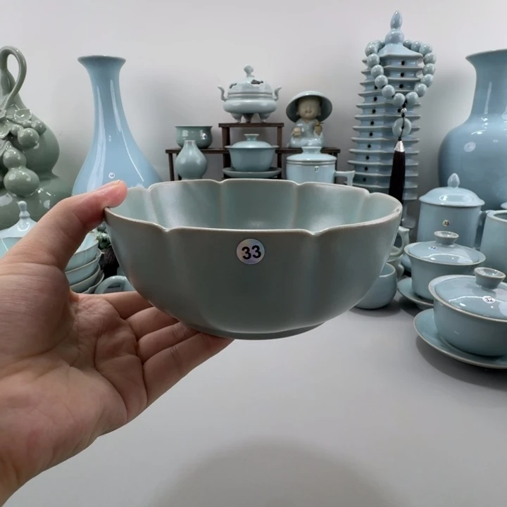 摆件微瑕汝窑仿古釉汝窑钵