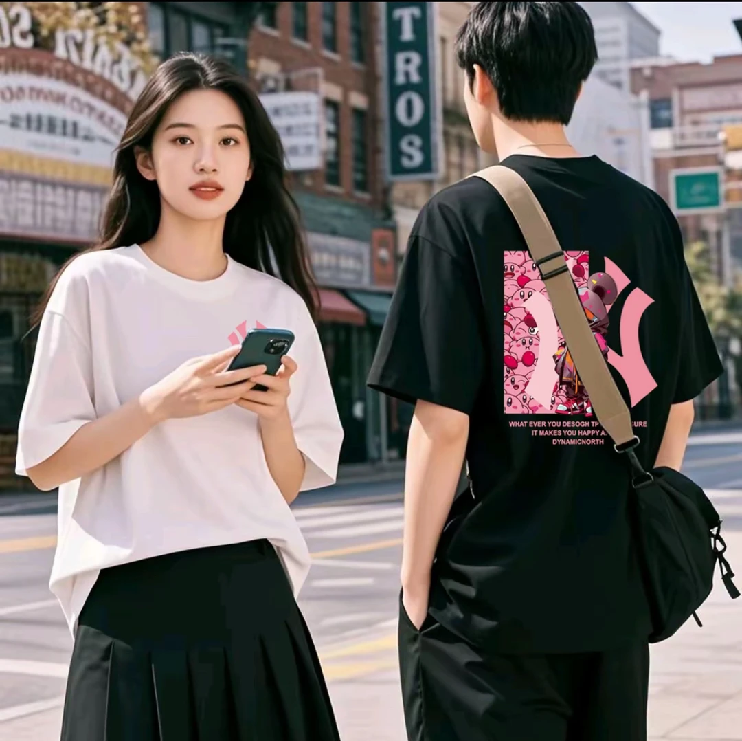 官方正品 女运动潮T情侣装圆领短袖T恤2025夏休闲刺绣纯棉男半袖