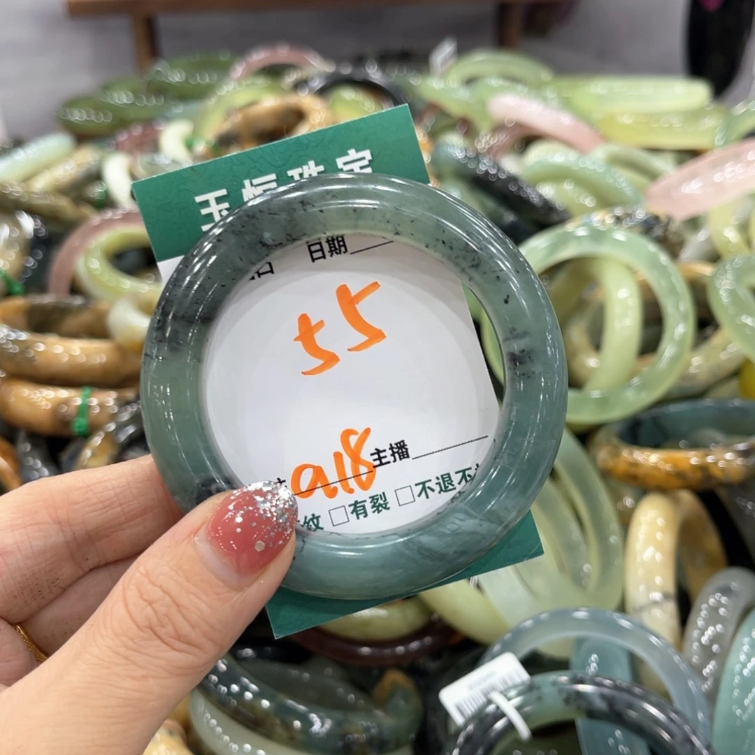 未镶嵌蛇纹石玉手镯手镯