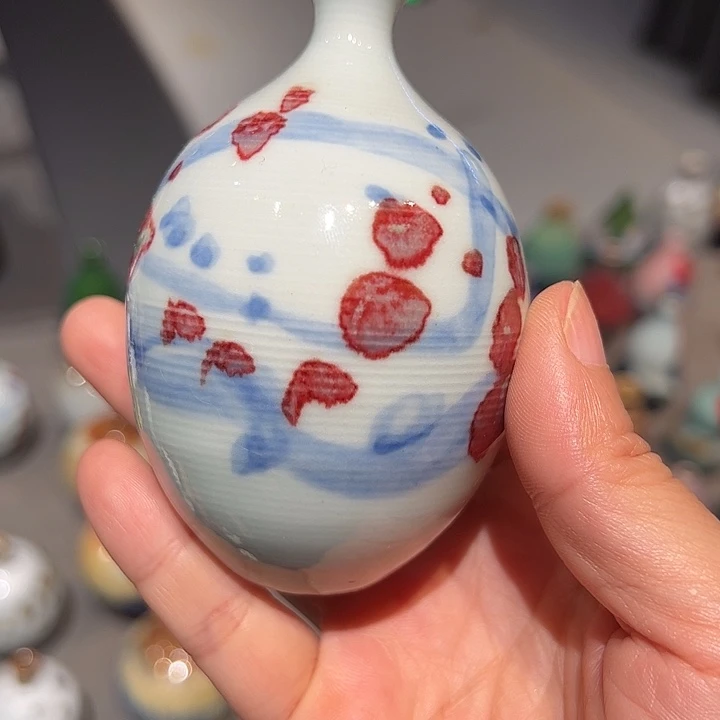 纯手工胎高温颜色釉小花器