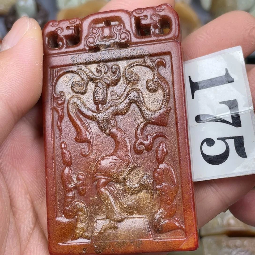 和田玉未镶嵌挂件