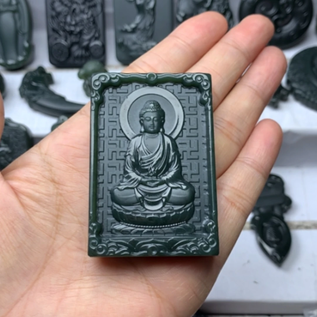 【闪购商品】颈饰未镶嵌和田玉流*双面雕刻
