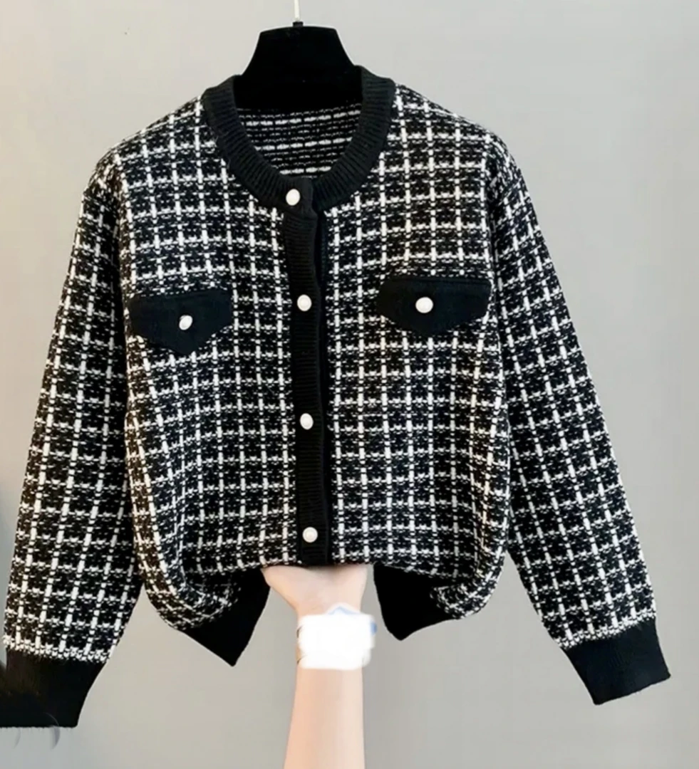 【港货~小香风】秋季新款上衣气质时尚网红2024年针织开衫毛衣外套