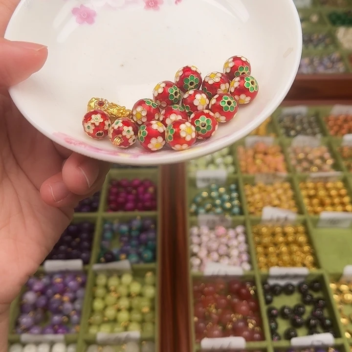 珐琅非遗传承手工圆珠扣