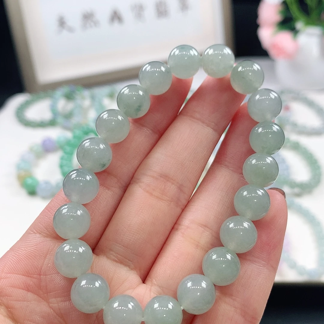 翡翠未镶嵌手链9.5mm