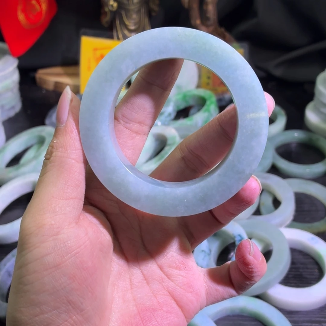 定制翡翠未镶嵌天然翡翠A货毛胚手镯定制