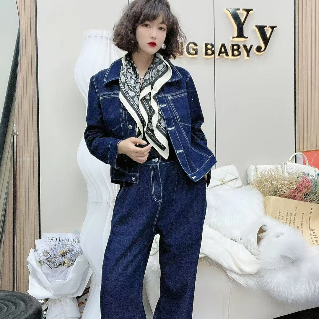 YY大码(清冷艺术生)时尚洋气遮肚百搭潮流气质高级两件套套装