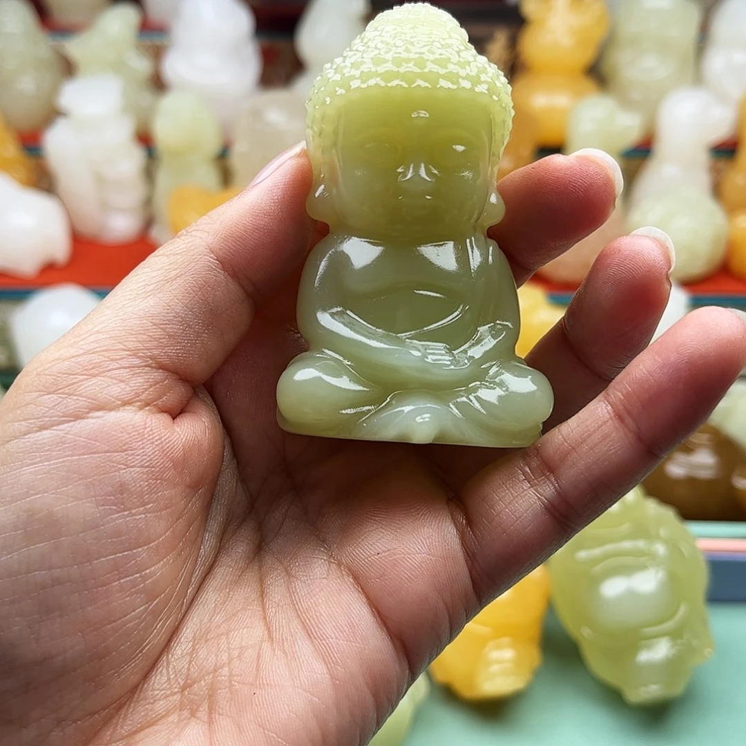 明***哥石材佛佛手吧摆件