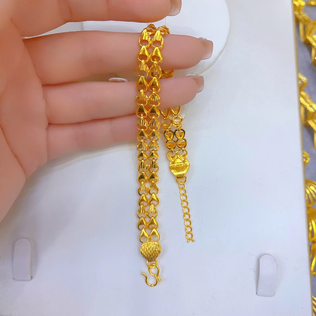 钛钢手链 906新款手链爆款白搭时尚金色铜合金白搭时尚金色