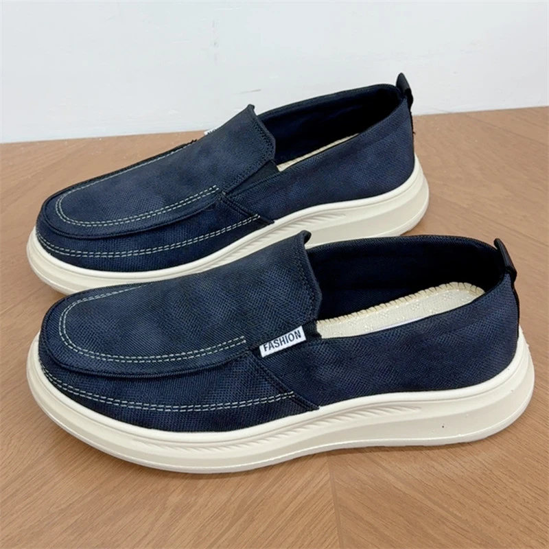 2025年新款春秋休闲男鞋软底一脚蹬透气老北京布鞋舒适老人鞋单鞋