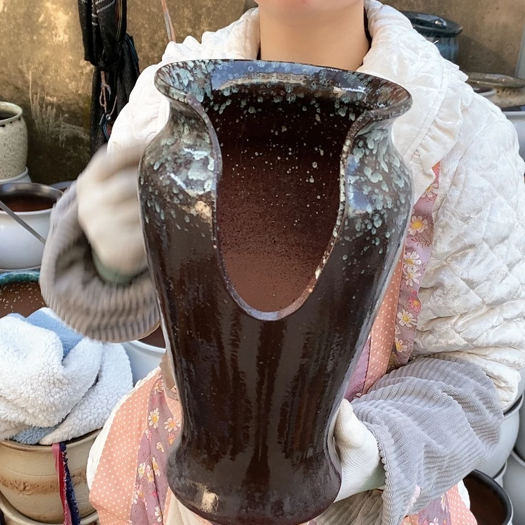 紫砂花盆瑕疵口16高30