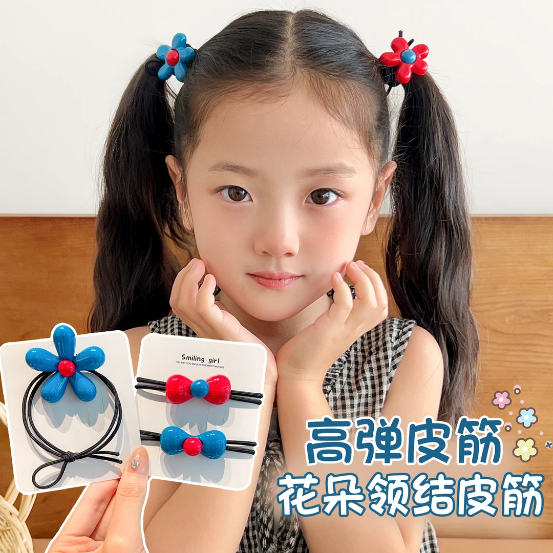 2025新款日韩甜美甜美风发绳发圈简约皮筋薄雾少女风高弹力儿童