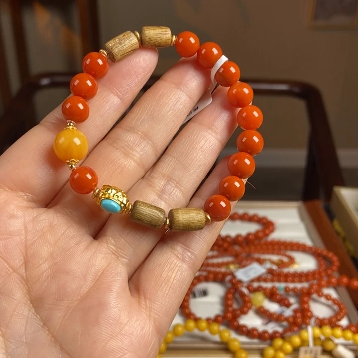 南红玛瑙手链未镶嵌南红8.