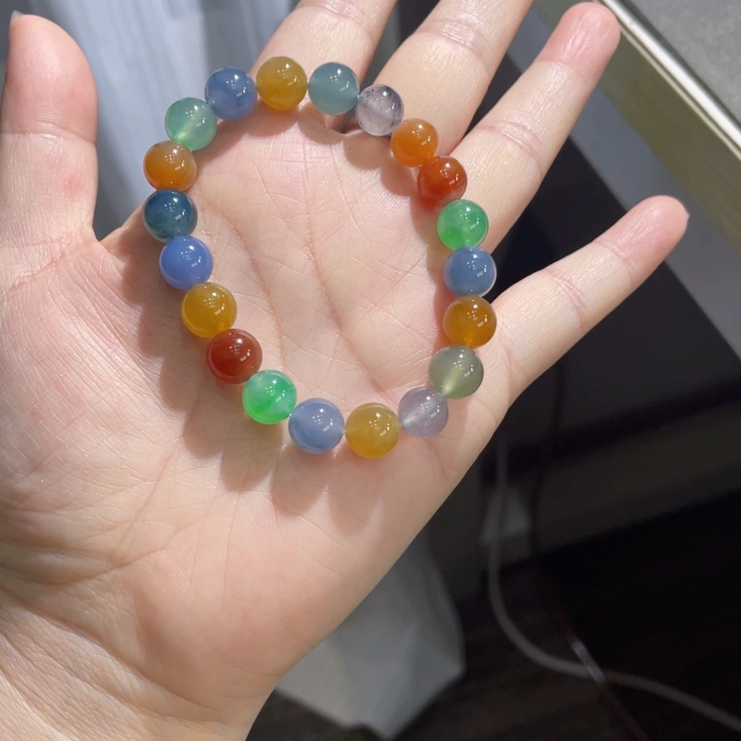 翡翠未镶嵌手链糖果色