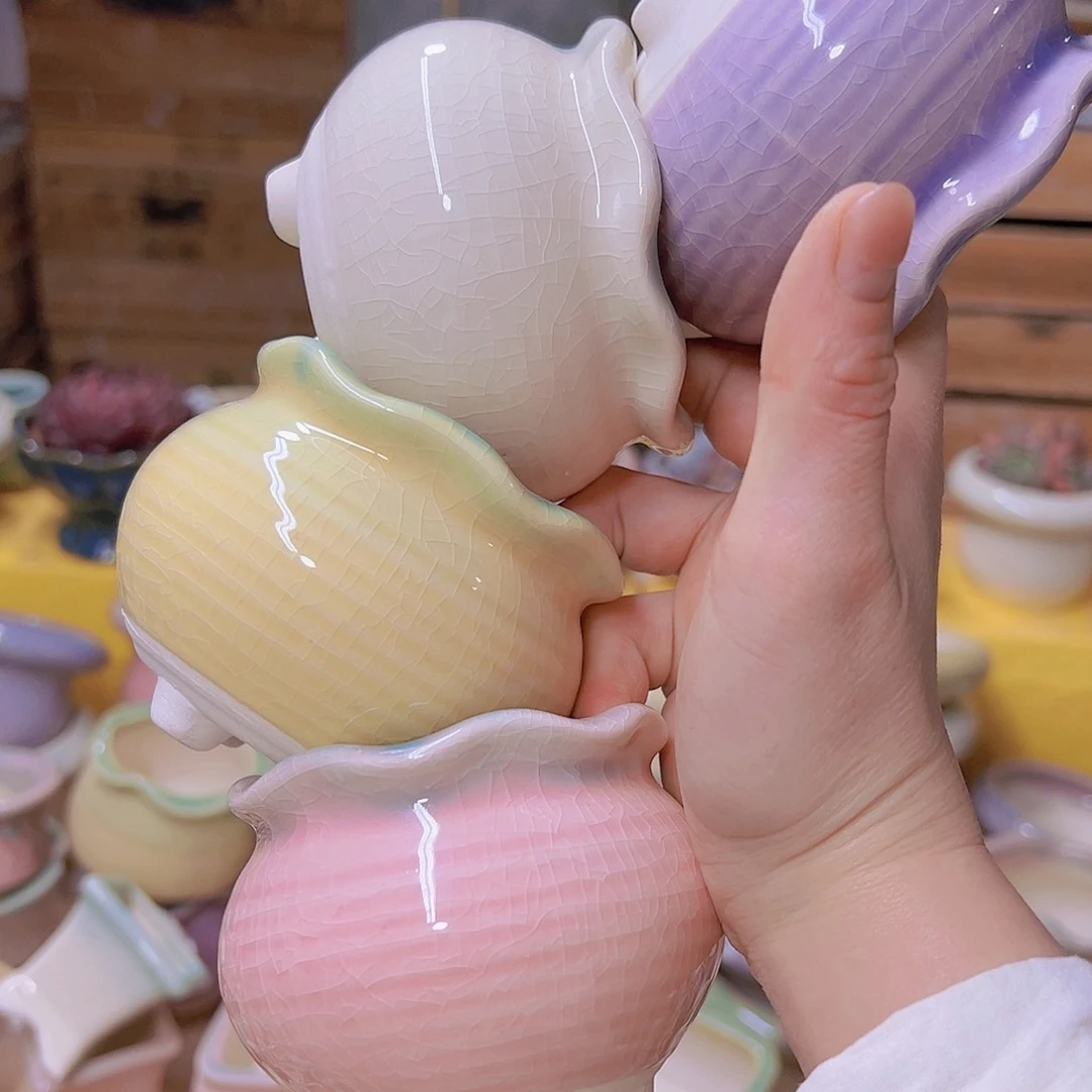 红陶陶瓷花盆当场满12包邮