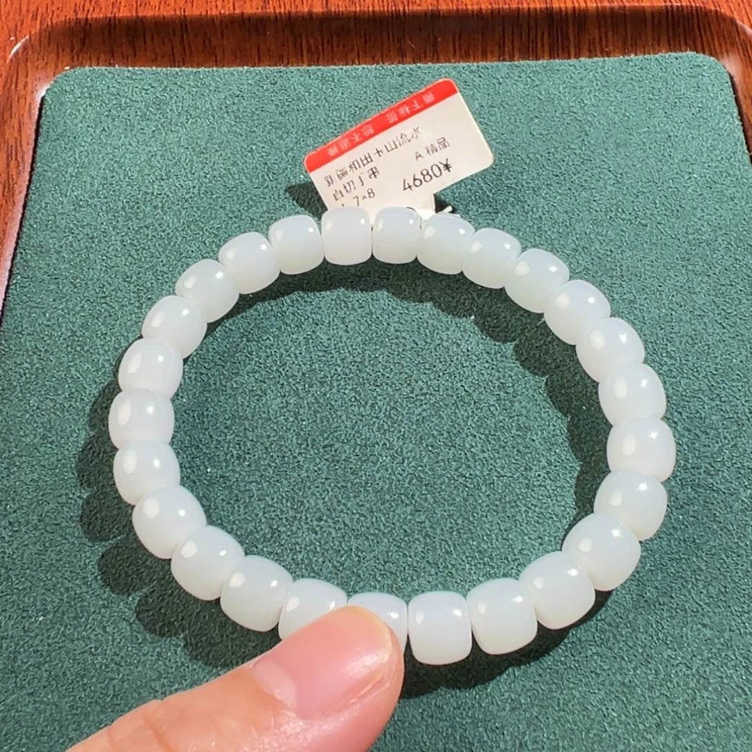 番***ɞ和田玉未镶嵌颈饰